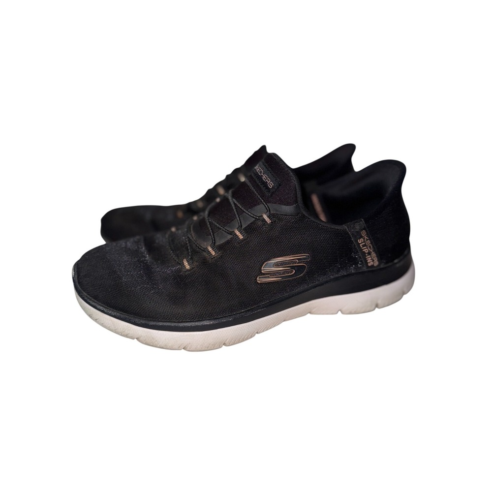 Skechers Summits Classy Night 150128 Womens Sneakers 7 Black Rose Slip On Shoes
